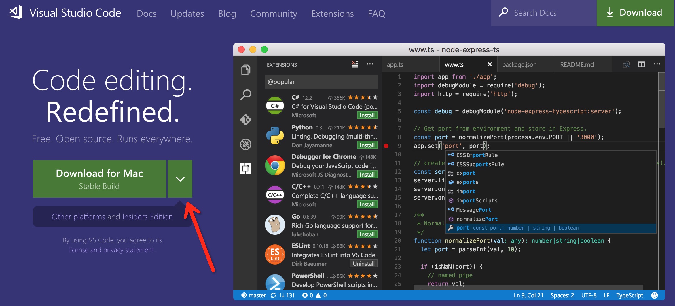 vscode command for mac